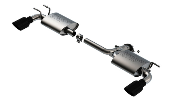 Borla 19-21 Mazda 3 Hatchback 2.0/2.5L NA S-Type Axle-back Black Chrome Tips - Bull Strap