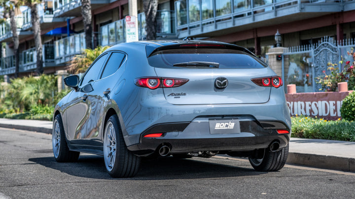 Borla 19-21 Mazda 3 Hatchback 2.0/2.5L NA S-Type Axle-back Black Chrome Tips - Bull Strap
