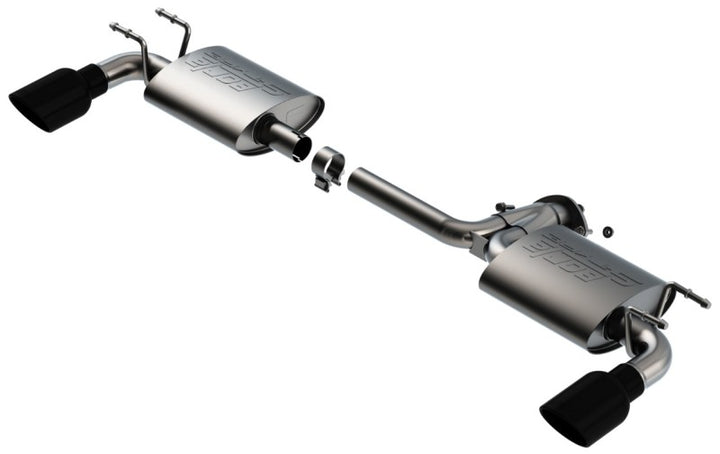 Borla 19-21 Mazda 3 Hatchback 2.0/2.5L NA S-Type Axle-back Black Chrome Tips - Bull Strap
