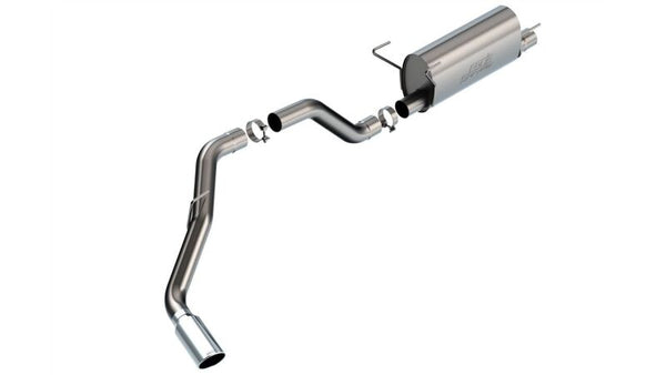 Borla 19-22 RAM 2500/ 3500 6.4L V8 AT 2/4WD 3in S-TYPE Cat-Back Silver Tips - Bull Strap