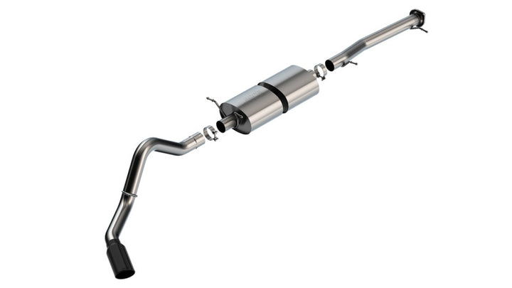 Borla 20-22 Chevrolet/GMC Silverado/Sierra 6.6L T-304 SS Cat-Back S-Type Exhaust - Brushed - Bull Strap