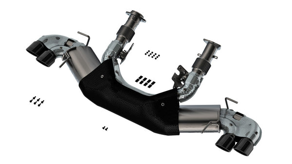 Borla 20-23 Chevy Corvette 6.2L V8 AT w/o NPP 3in ATAK Catback Exhaust - Black Chrome Tips - Bull Strap