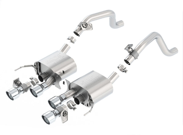 Borla 2014 Chevrolet Corvette C7 6.2L 8cyl ATAK Exhaust w/ NPP Dual Mode (rear section only) - Bull Strap