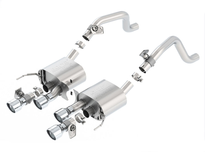 Borla 2014 Chevrolet Corvette C7 6.2L 8cyl ATAK Exhaust w/ NPP Dual Mode (rear section only) - Bull Strap