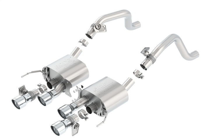 Borla 2014 Chevrolet Corvette C7 6.2L 8cyl ATAK Exhaust w/ NPP Dual Mode (rear section only) - Bull Strap