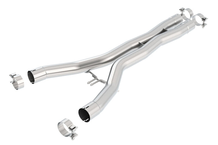 Borla 2014 Chevy Corvette Stingray X-Pipes (Smog Legal Cut and Clamp) - Bull Strap
