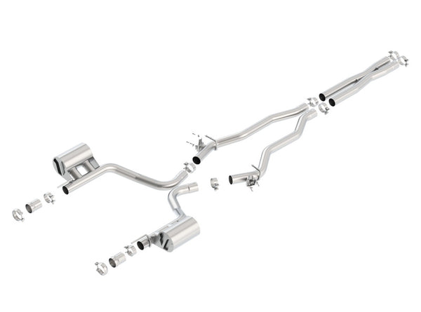 Borla 2015-2022 Charger SRT 392 / Scat Pack 6.4L Atak Catback Exhaust Single Split Rear Exit - Bull Strap