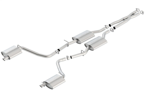 Borla 2015 Dodge Challenger 3.6L V6 S-TYPE Catback Exhaust No Tips Factory Valance - Bull Strap
