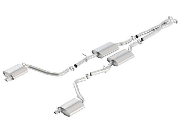 Borla 2015 Dodge Challenger 3.6L V6 S-TYPE Catback Exhaust No Tips Factory Valance - Bull Strap