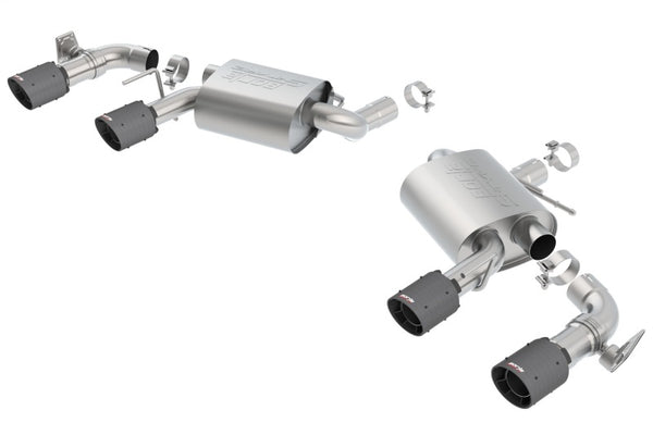 Borla 2016-2017 Chevrolet Camaro SS AT/MT RWD S-type Exhaust (w/ Dual Mode Valves) - Black CF Tip - Bull Strap