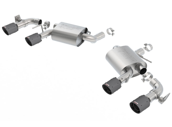 Borla 2016-2017 Chevrolet Camaro SS AT/MT RWD S-type Exhaust (w/ Dual Mode Valves) - Black CF Tip - Bull Strap