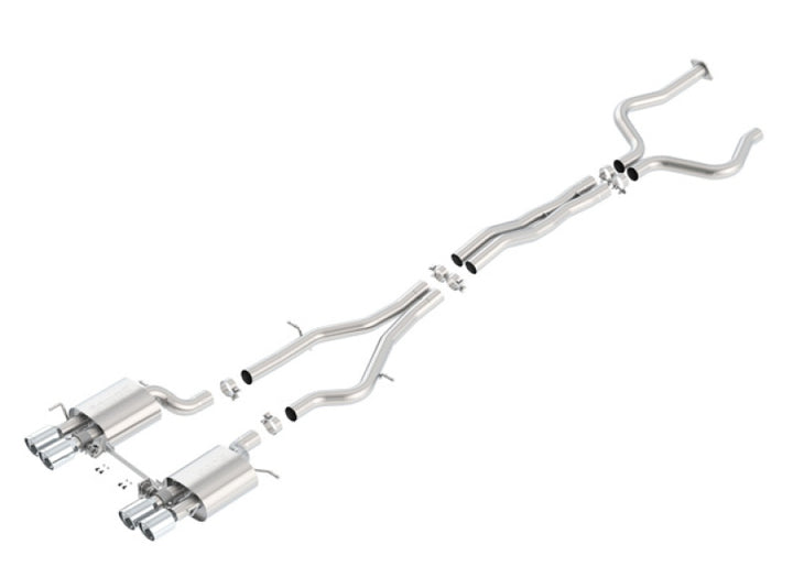 Borla 2016 Cadillac ATS-V 3.6L Twin Turbo Catback Exhaust 4in Tips Dual Split Rear Exit - Bull Strap