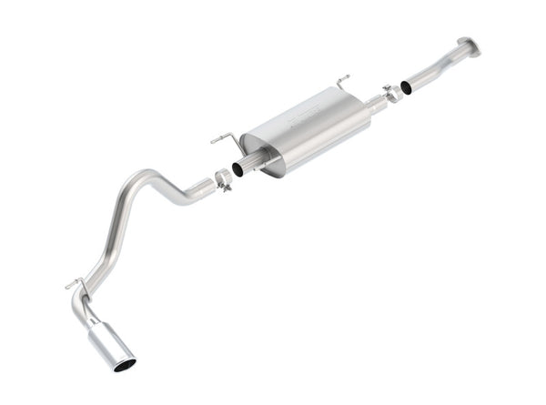 Borla 2016 Toyota Tacoma 3.5L V6 Auto 4DR CC SB S-Type 2.5in Single Left Rear Exit 4in Tip Exhaust - Bull Strap