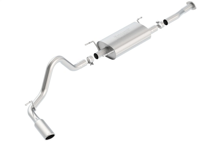 Borla 2016 Toyota Tacoma 3.5L V6 Auto 4DR CC SB S-Type 2.5in Single Left Rear Exit 4in Tip Exhaust - Bull Strap