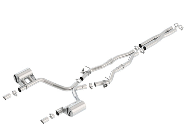 Borla 2017 Dodge Charger R/T 5.7L ATAK Catback Exhaust w/o Tips (w/MDS Valves ONLY) - Bull Strap