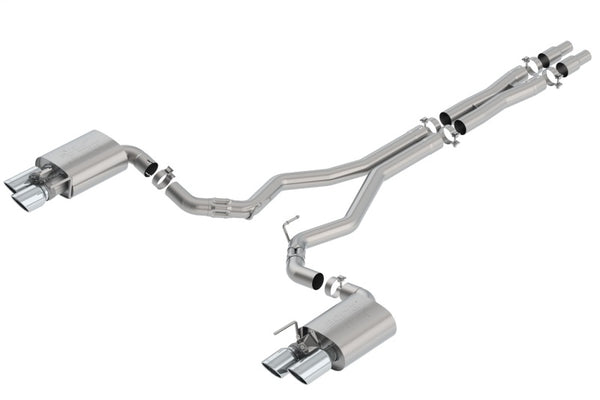 Borla 2018 Ford Mustang GT 5.0L AT/MT 3in ATAK Catback Exhaust w/ Valves - Bull Strap