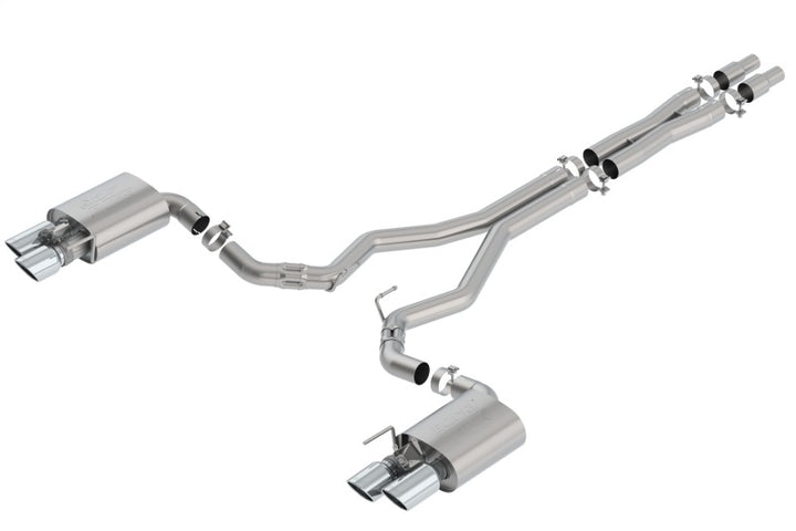 Borla 2018 Ford Mustang GT 5.0L AT/MT 3in ATAK Catback Exhaust w/ Valves - Bull Strap