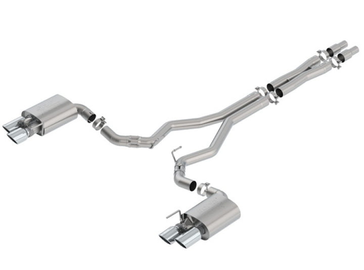 Borla 2018 Ford Mustang GT 5.0L AT/MT 3in ATAK Catback Exhaust w/ Valves - Bull Strap