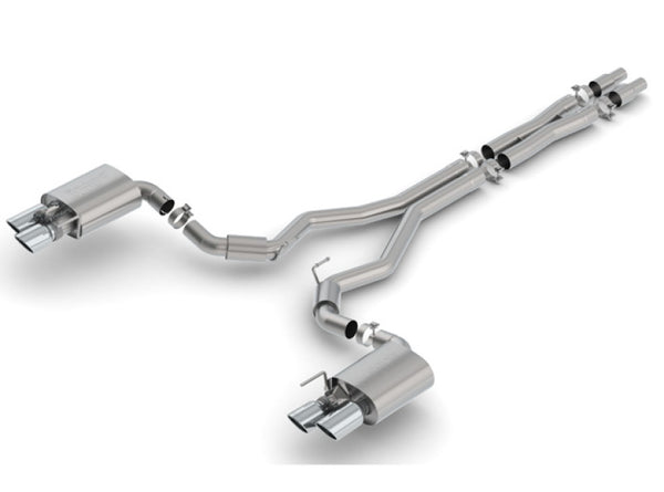 Borla 2018 Ford Mustang GT 5.0L AT/MT 3in S-Type Catback Exhaust w/ Valves - Bull Strap