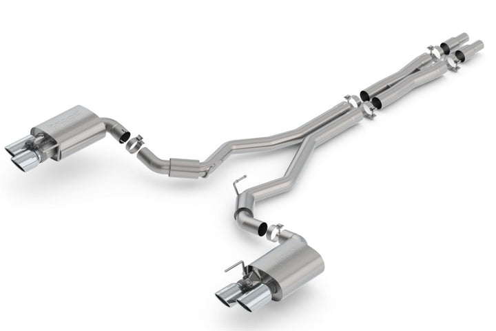 Borla 2018 Ford Mustang GT 5.0L AT/MT 3in S-Type Catback Exhaust w/ Valves - Bull Strap