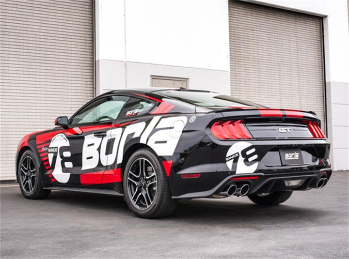 Borla 2018 Ford Mustang GT 5.0L AT/MT 3in S-Type Catback Exhaust w/ Valves - Bull Strap