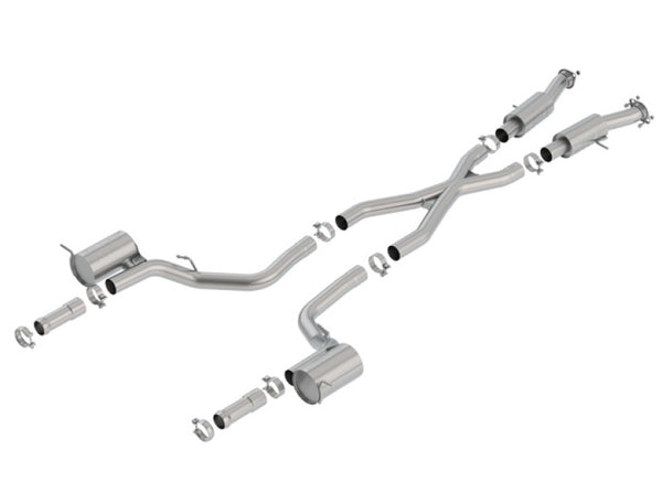 Borla 2018+ Jeep Grand Cherokee TrackHawk 6.2L V8 AWD 3in S-Type CatBack Exhaust (Uses Factory Tips) - Bull Strap