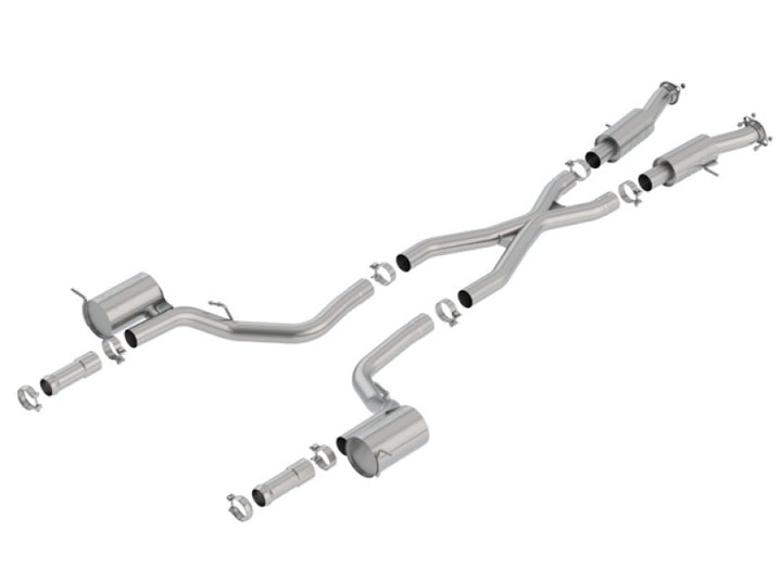Borla 2018+ Jeep Grand Cherokee TrackHawk 6.2L V8 AWD 3in S-Type CatBack Exhaust (Uses Factory Tips) - Bull Strap