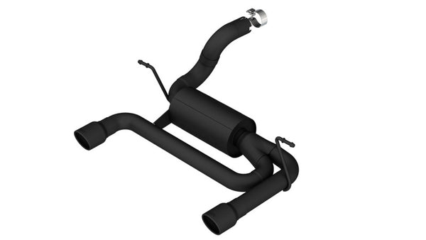 Borla 2018 Jeep Wrangler JL/JLU 3.6L 2DR/4DR ATAK SS Axle Back Black Coated Exhaust w/3.5in Tips - Bull Strap