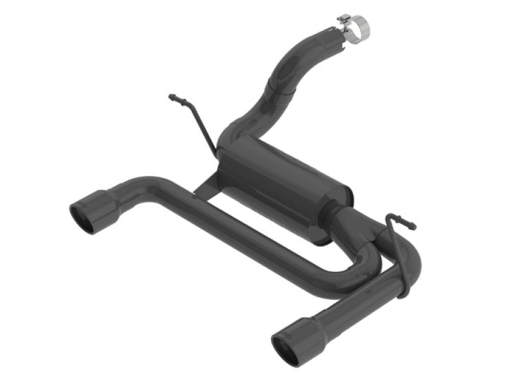 Borla 2018 Jeep Wrangler JL/JLU 3.6L 2DR/4DR S-Type SS Axle Back Black Coated Exhaust w/3.5in Tips - Bull Strap