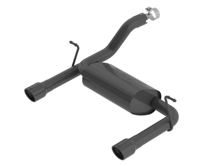 Borla 2018 Jeep Wrangler JL/JLU 3.6L 2DR/4DR Touring SS Axle Back Black Coated Exhaust w/3.5in Tips - Bull Strap