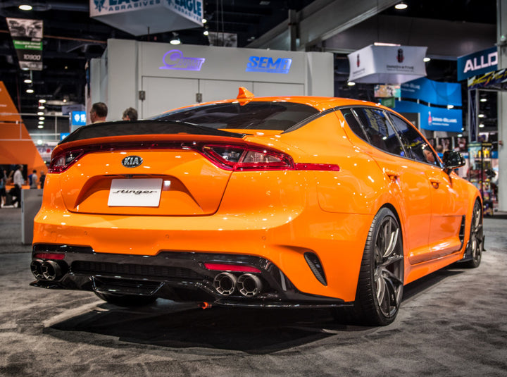Borla 2018 Kia Stinger 2.0L/3.3L AT RWD/AWD 2.25in Carbon Fiber Tip Kit - Bull Strap