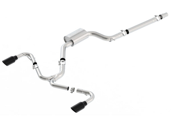 Borla 2018 Volkswagen GTI (MK7.5) 2.0T AT/MT SS S-Type Catback Exhaust w/Black Chrome Tips - Bull Strap