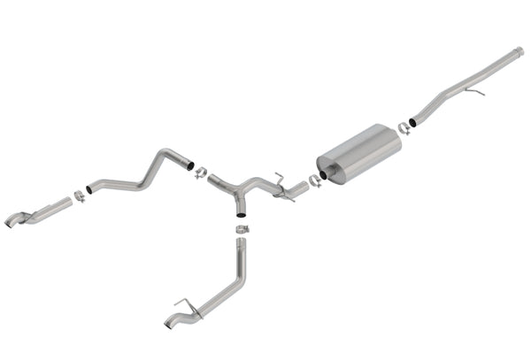 Borla 2019 Chevy Silverado 1500 5.3L V8 CC SB 147.4in WB Touring Cat-Back (Use Fact Fascia Tips) - Bull Strap