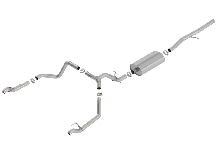 Borla 2019 Chevy Silverado 1500 5.3L V8 CC SB 147.4in WB Touring Cat-Back (Use Fact Fascia Tips) - Bull Strap