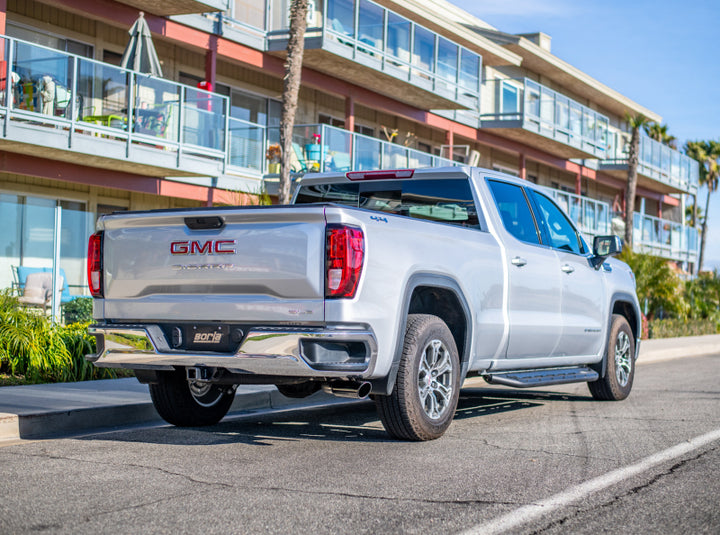 Borla 2019 Silv/Sierra C/B Exh S-Type 1500 5.3L V8 EC STB(78.8) CC SB(69.3) 147.4 WB Blk Chrome Tip - Bull Strap