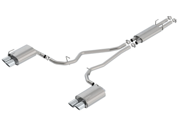 Borla 2020 Ford Explorer ST 3.0L V6 2.25in S-type Exhaust - Chrome Tips - Bull Strap