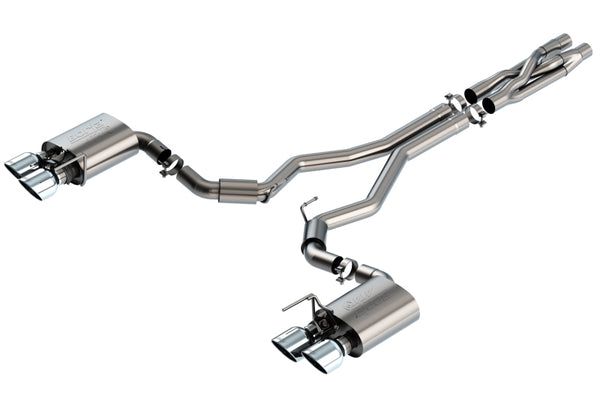 Borla 2020 Ford GT500 5.2L AT 3in ATAK CatBack Exhaust w/ Chrome Tips - Bull Strap