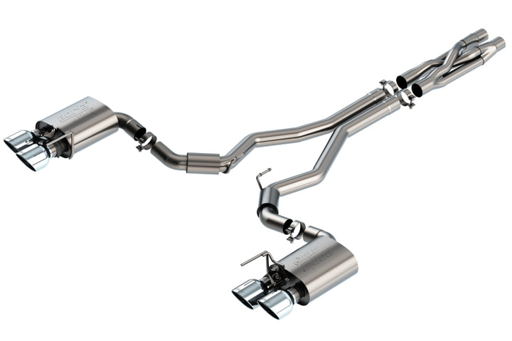 Borla 2020 Ford GT500 5.2L AT 3in ATAK CatBack Exhaust w/ Chrome Tips - Bull Strap