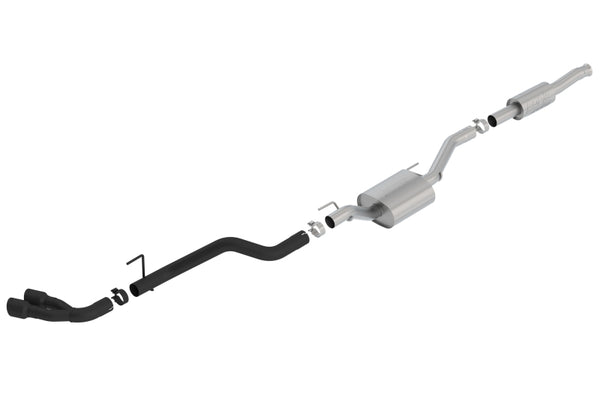 Borla 2020 Jeep Gladiator JT 3.6L V6 AWD ATAK Dual Side Catback w/ Black Tips - Bull Strap