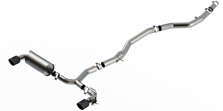 Borla 2020 Toyota Supra GR 3.0L I6 3in ATAK Catback Exhaust - Carbon Fiber Tips - Bull Strap