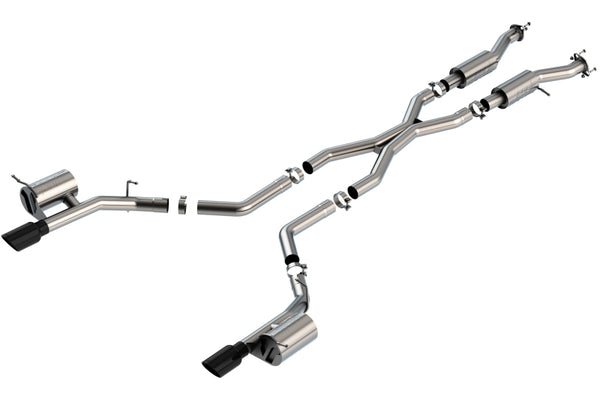 Borla 2021+ Dodge Durango SRT Hellcat 6.2L V8 AWD S-Type Cat-Back Exhaust System - Black Chrome Tips - Bull Strap