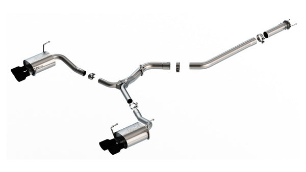 Borla 2022 Subaru WRX 2.4L Turbo AT/MT AWD S-Type Catback Exhaust CB Tips - Bull Strap