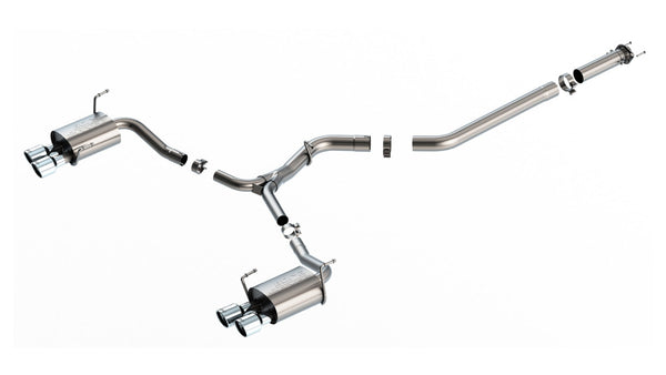 Borla 2022 Subaru WRX 2.4L Turbo AT/MT AWD S-Type Catback Exhaust Polished Tips - Bull Strap