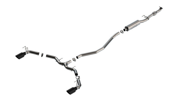 Borla 2023 Integra/22-23 Civic Si 1.5L 4 CYL. MT FWD 4DR 2.50in S-Type Catback Exhaust Black Chrome - Bull Strap