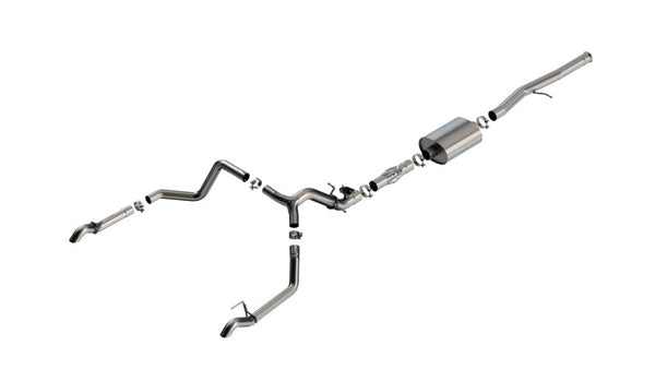 Borla 2024 Chevrolet/GMC 1500 ZR2 & AT4X 6.2L V8 4WD 4DR ATAK Catback Exhaust w/ Turndown Tips - Bull Strap