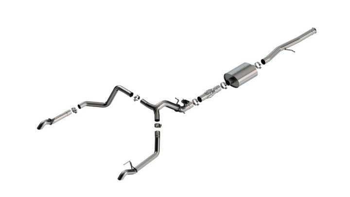 Borla 2024 Chevrolet/GMC 1500 ZR2 & AT4X 6.2L V8 4WD 4DR ATAK Catback Exhaust w/ Turndown Tips - Bull Strap