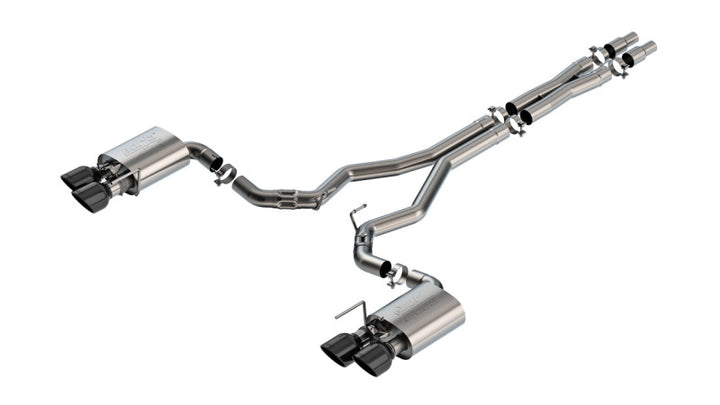 Borla 2024 Ford Mustang Dark Horse 5.0L V8 w/Active Exhaust ATAK Cat-Back Exhaust System - BC Tips - Bull Strap