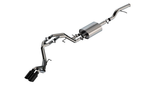 Borla 21-22 Chevrolet Tahoe 5.3L V8 AT 2/4WD S-type Cat-back Exhaust (Black Chrome) - Bull Strap