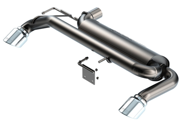Borla 21-22 Ford Bronco 2.3L 4WD Touring Axle Back Exhaust w/ Bright Chrome Tips - Bull Strap