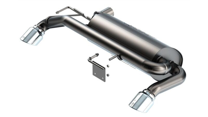 Borla 21-22 Ford Bronco 2.7L V6 4WD ATAK Axle Back Exhaust w/ Bright Chrome Tips - Bull Strap